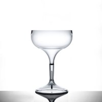 9oz Clear Coupe Cocktail Glass Reusable and virtually unbreakable